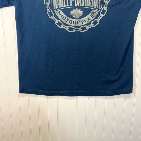 Harley-Davidson Motorcycles xl Cayman island  pocket T-Shirt - Picture 14 of 16